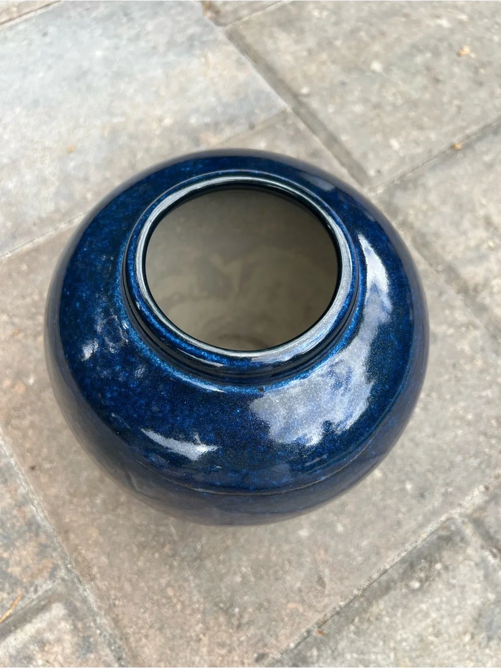 Dark Blue Ceramic Vase - Picture 2 of 9